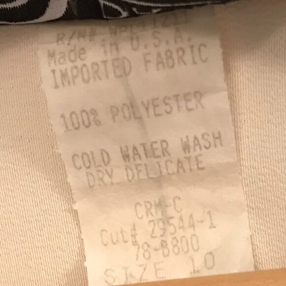 Da-Rue of California 70s Embroidered Tunic Top: Cream Geometric Blouse Size 10 - Picture 5 of 8